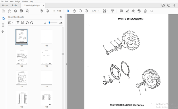 Drexel SwingMast R40SL Gas Service &amp; Parts Manual 25008-4 – PDF