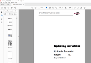 Cat Bucyrus RH 90C Hydraulic Excavator Operating Instructions Manual BI651416 – PDF DOWNLOAD
