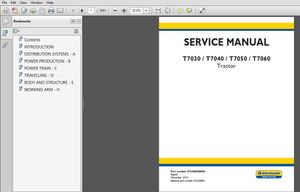 New Holland T7030 T7040 T7050 T7060 Service Manual