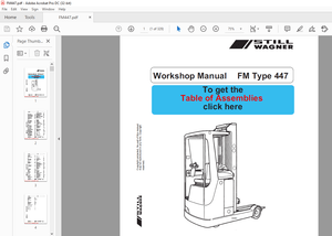STILL WAGNER STED Forklift FM Type 447 Workshop Manual – PDF DOWNLOAD
