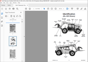 Gehl DL SERIES Dynalift DL6H DL6L DL10H DL10L DL8H DL8L DL12H Telescopic Handler Operator’s Manual 