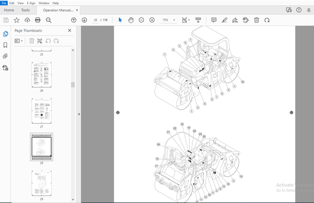 Sakai Asphalt Vibrating Roller SW774 Operation Manual – PDF DOWNLOAD