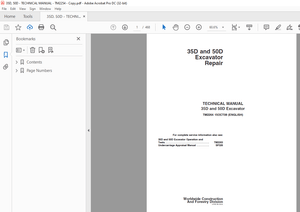 John Deere 35D and 50D Excavator Repair Technical Manual TM2264 - PDF DOWNLOAD