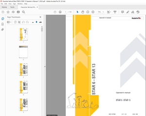 Haulotte Forklift STAR 6 – STAR 13 Operator’s Manual – PDF DOWNLOAD