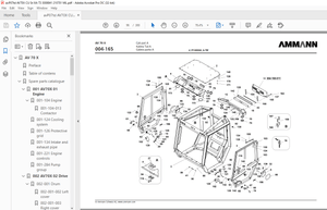 Ammann AV 70 X Tandem Roller Parts Manual SN 3008841 - PDF