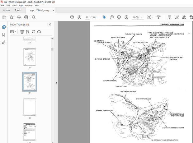 Honda XR400 Service Manual - PDF DOWNLOAD