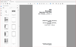 John Deere 85G Excavator Operation &amp; Test Manual PDF DOWNLOAD