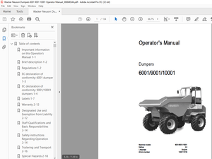 Wacker Neuson Dumpers 6001 9001 10001 Operator Manual_366846544 – PDF DOWNLOAD