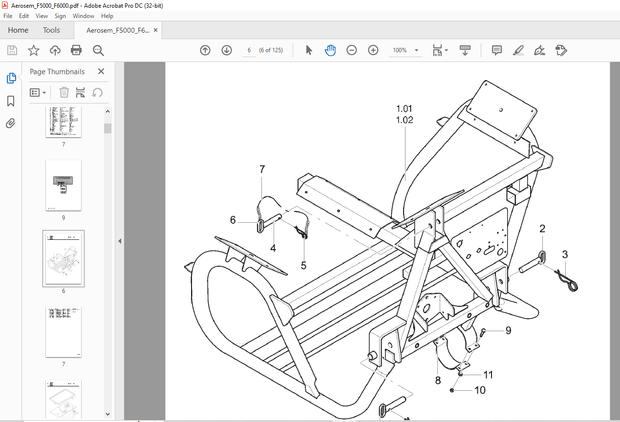 Pottinger Tractor AEROSEM F 5000 AEROSEM F 6000 Spare Parts Manual – PDF DOWNLOAD