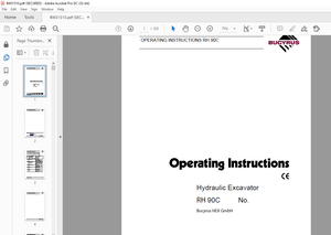 Cat Bucyrus RH 90C Hydraulic Excavator OPERATING INSTRUCTIONS MANUAL – PDF DOWNLOAD