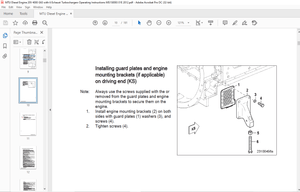 MTU Diesel Engine 20 V 4000 G23 (with 6 exhaust turbochargers)Operating Instruction Manual PDF 