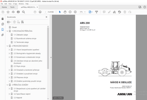 AMMANN ARS 200 TAHAČOVÝ VÁLEC NÁVOD K OBSLUZE 3005371 PDF 