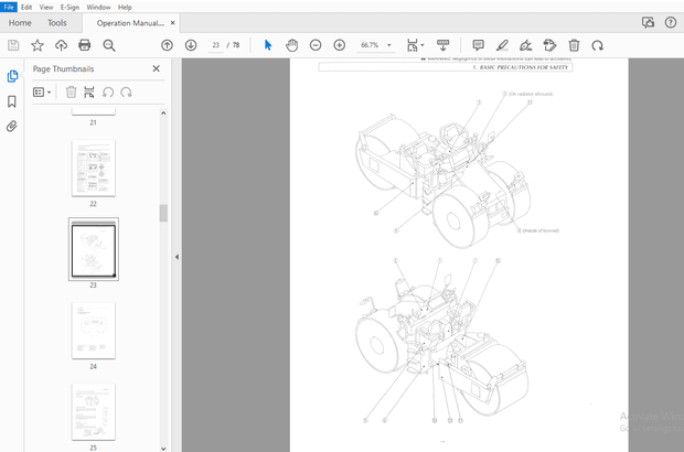 Sakai R2-1 Series R2-1 R2H-1 Operation &amp; Maintenance Manual PDF