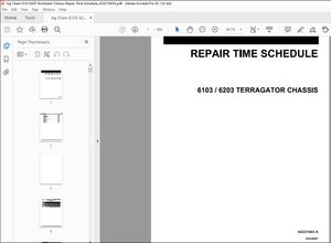 Ag Chem 6103 6203 TerraGator Chassis Repair Time Schedule Manual_AG331643A – PDF DOWNLOAD