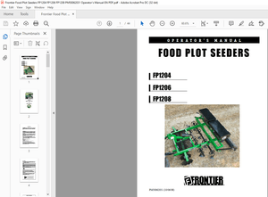 Frontier Food Plot Seeders FP1204 FP1206 FP1208 Operator’s Manual(PM50062031) – PDF DOWNLOAD