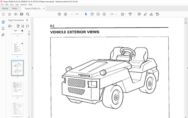 Toyota Forklift 2TG(D)20-25 02-2TG(D)20-25 42-2TD20-25 Repair Manual - PDF DOWNLOAD