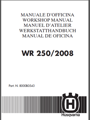 2008 Husky Husqvarna Wr250 Workshop Manual PDF DOWNLOAD