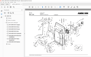 Ammann ARS 150 Single Drum Roller Parts Catalogue Manual 2403018 - PDF