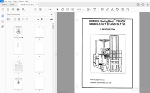 Drexel SLT 22 &amp; SLT 30 SwingMast Truck Operation &amp; Maintenance Manual - PDF DOWNLOAD