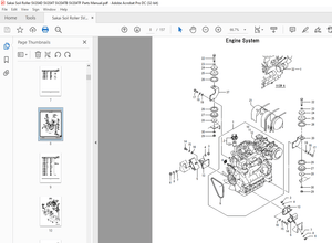 Sakai Soil Roller SV204D SV204T SV204TB SV204TF Parts Manual - PDF