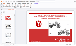 Husqvarna WR 250 CR 250 WR 360 2001 Parts Manual - PDF DOWNLOAD