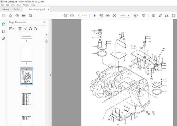 Sakai SV412D SV412T SV412TF SV412TB SV412FB Parts Manual - PDF