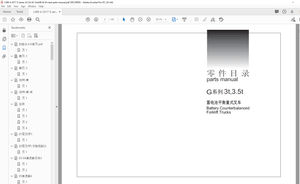Heli G series 3.t,3.5t AC Battery Counterbalanced Forklift Truck Parts Manual – PDF DOWNLOAD