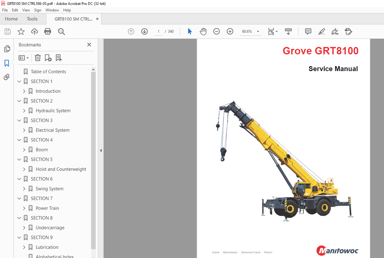 Manitowoc Grove GRT8100 SERVICE Manual PDF DOWNLOAD manitowoc-grove-grt8100-service-manual-pdf-download