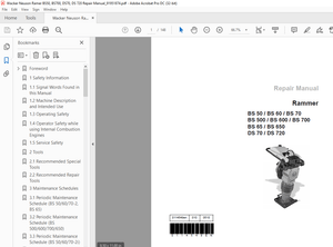Wacker Neuson Ramer BS 50 BS 60 BS 70 BS 500 BS 600 BS 700 Repair Manual