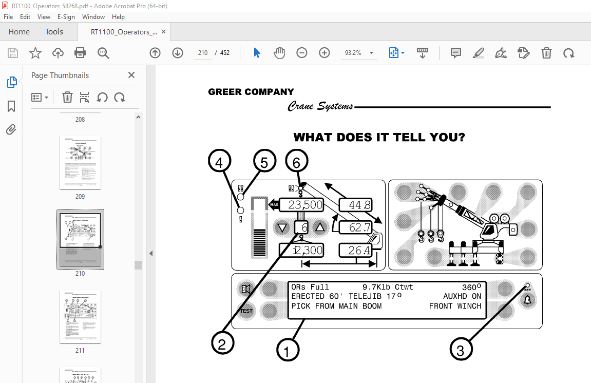 Terex Crane RT1100 Operators Manual – PDF DOWNLOAD