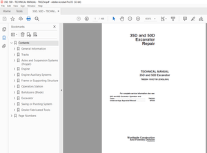 John Deere 35D and 50D Excavator Repair Technical Manual TM2264 - PDF DOWNLOAD