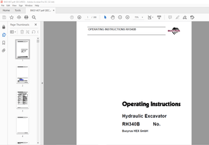Cat Bucyrus RH340B Hydraulic Excavator INSTRUCTIONS MANUAL BI651407 – PDF DOWNLOAD