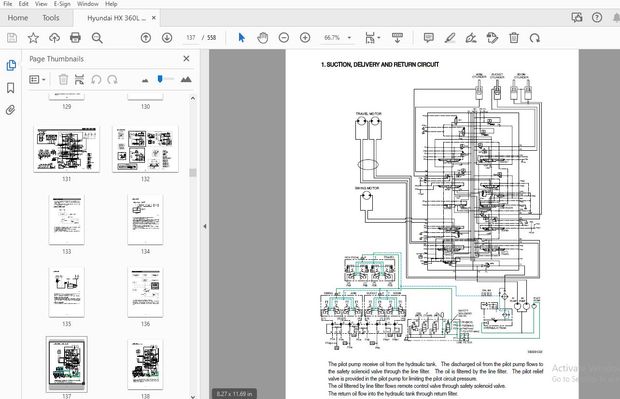 Hyundai HX 360L Crawler Excavator (India) Service Manual 2023 PDF