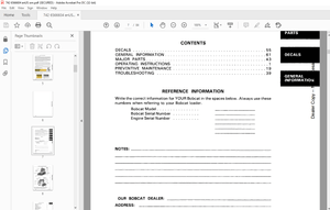 Bobcat 742 Loader Operation &amp; Maintenance Manual SN 501815001 - 501819999  - PDF DOWNLOAD
