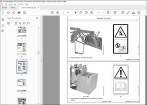 John Deere Tractors 300E, 400E, 120R, 220R, 320R, 440R, D160, D170, H120, Installation Instructions 