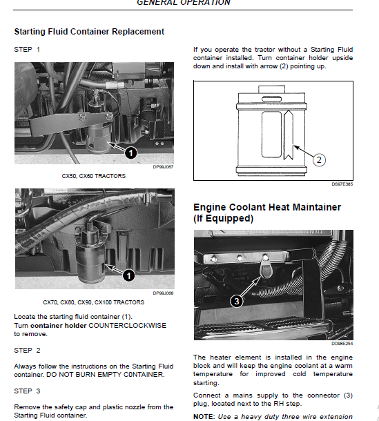 Mccormick Cx50 Cx60 Cx70 Cx80 Cx90 Cx100 Tractor Operators Owner Manual – DOWNLOAD