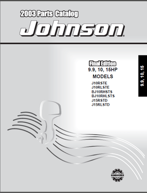 2003 Johnson Evinrude 9 9hp 10hp 15hp 2-stroke Parts Catalog Manual – PDF Download