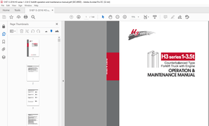 Heli H Series forklift Truck WITH ENGINE Operation &amp; Maintenance Manual -  PDF DOWNLOAD