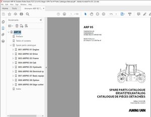Ammann ARP 95 Tandem Roller Parts Catalogue Manual PDF