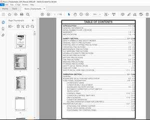 ROSCO CSH-173 CSH-202 CHIPSPREADER Operations, Service &amp; Parts Manual 1003104 PDF DOWNLOAD