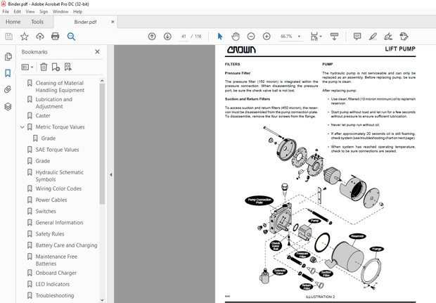 Crown Forklift WP 2300 Series Pallet Service Manual – PDF DOWNLOAD