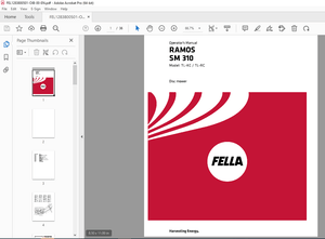 Fella RAMOS SM 310 TL-KC SM 310 TL-RC Disc Mower Operator’s Manual – PDF DOWNLOAD