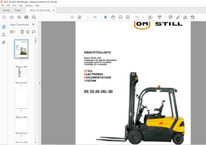 Still STED Forklift XE 22-25-25L-30 Spare Parts List Manual – PDF DOWNLOAD