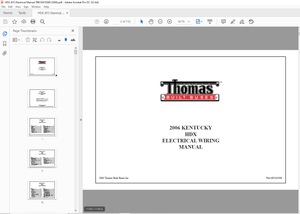 Thomas Built Buses KENTUCKY HDX ELECTRICAL WIRING MANUAL 2006 – PDF DOWNLOAD