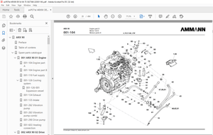 Ammann ARX 90 Tandem Roller Parts Catalogue Manual 3027368 - PDF