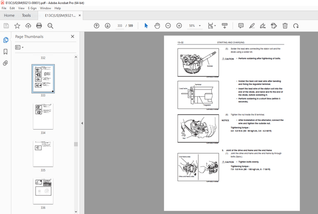 KCM E13C-VV HINO DIESEL ENGINE(General Information Engine Diagnosis)Wheel Loaders 90Z7 and 92Z7 PDF