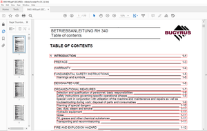 Cat Bucyrus RH 340 Hydraulic Excavator Operating Instructions Manual BI651499 – PDF DOWNLOAD
