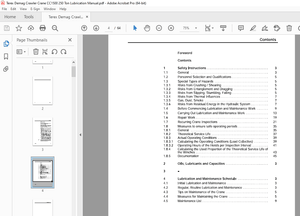 Terex Demag Crawler Crane CC1500 250 Ton Lubrication Manual PDF