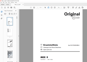 Pottinger Agricultural Forage Harvester MEX 5 Spare parts list Manual – PDF DOWNLOAD