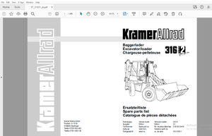 Kramer Allrad 316 Series 2 Excavatorloader Parts Manual_31651 – PDF
